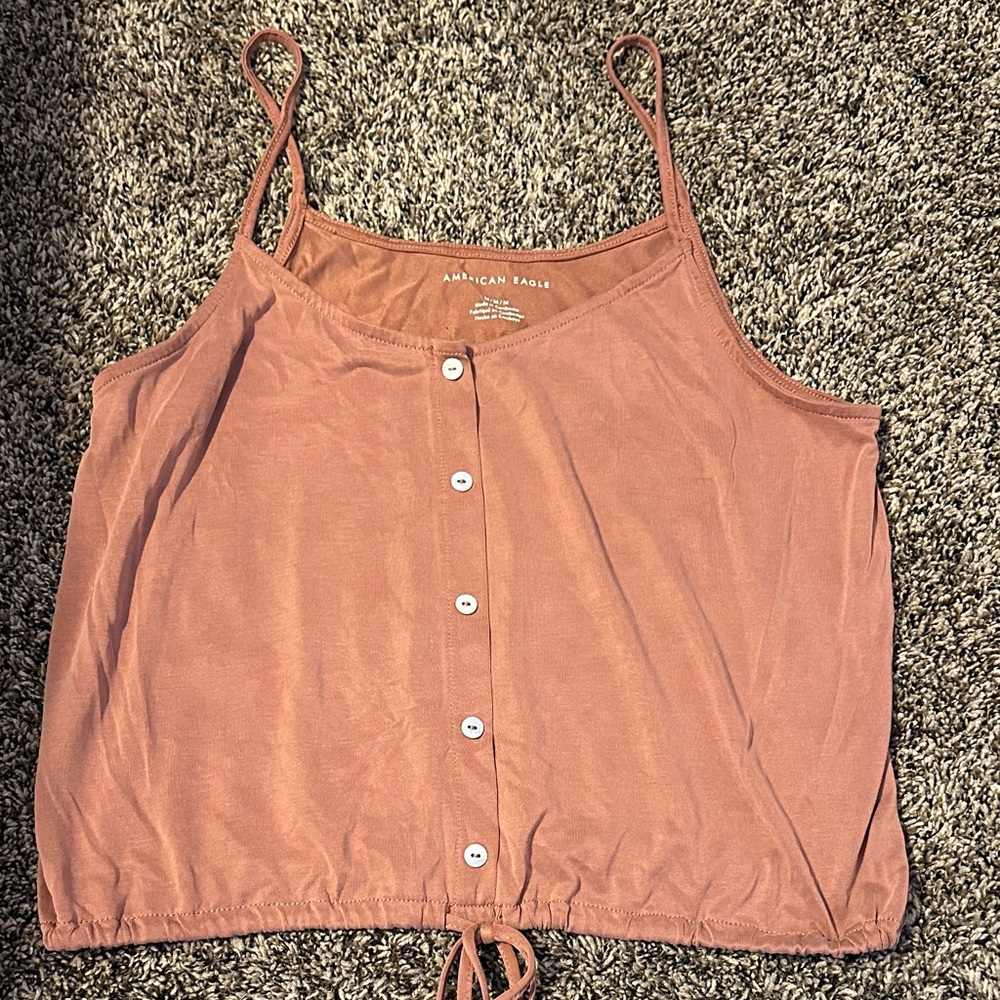 American Eagle Outfitters Women's Rust Top